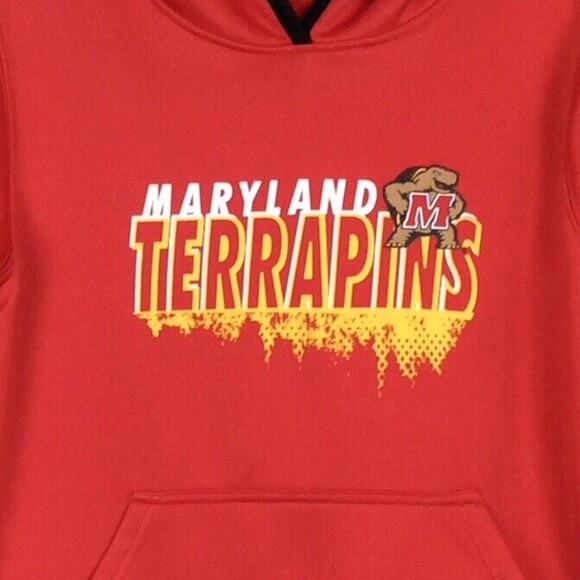 Rivalry Threads 91 NCAA Maryland Terrapins Hoodie Sweatshirt Boys Size S Red NWT - Picture 4 of 9